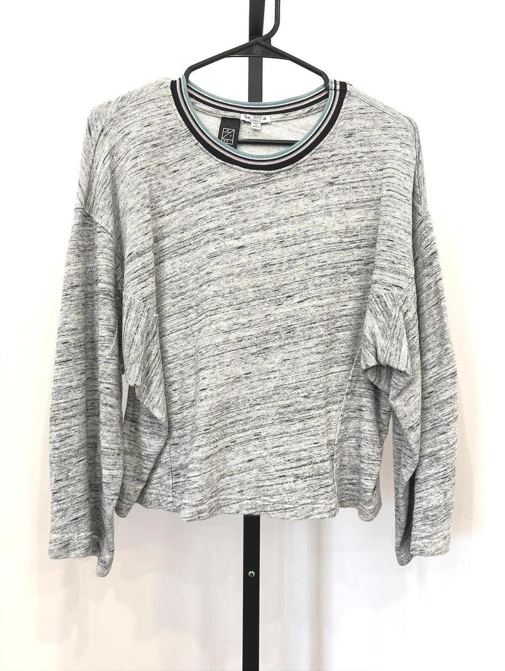 Splendid XS Gray Marled Long Sleeve Pullover Sweater XS